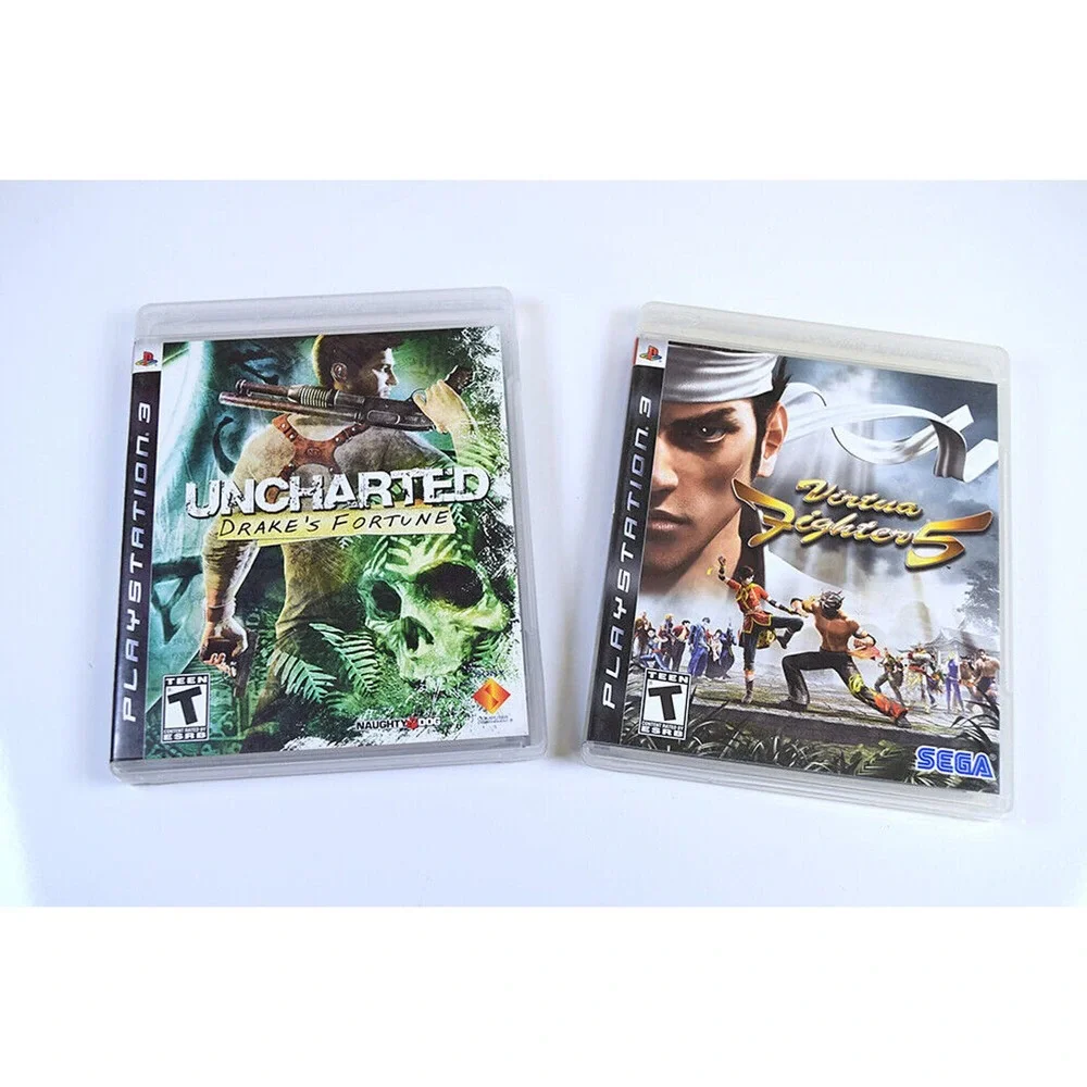 2 Sony PS Playstation 3 Video Games: Virtua Fighter 5/Uncharted Drake's Fortune